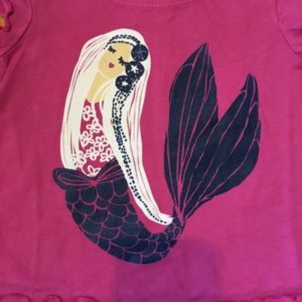 Mermaid Top & Ruffle Shorts Set - Picture 2 of 2